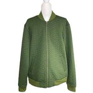 Taylor Stitch Inverness Quilted Bomber Jacket Full Zip Green Size 44 Men’s XL